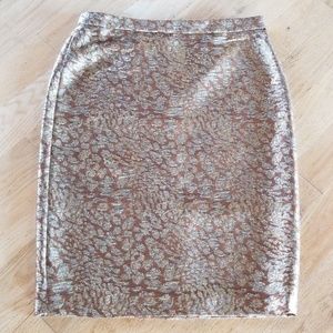 Pure Collection Shiny Gold/Copper Skirt  NWOT
